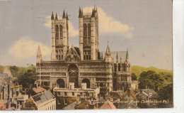 BF30537 Lincoln Cathedral From Castle Uk  Front/back Image - Lincoln