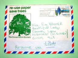 United Nations - Geneva Office 1979 Cover To England - Recycle Paper - Tree - Disaster Relief Coordination - Earthqua... - Lettres & Documents