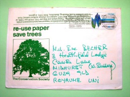 United Nations - Geneva Office 1979 Cover To England - Recycle Paper - Tree - Disaster Relief Coordination - Earthqua... - Lettres & Documents