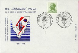 Electro-Istra, Pula, 25.10.1980., Yugoslavia, Cover - Covers & Documents