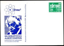 100th Birthday ALBERT EINSTEIN 1979 East German STO Postal Card PP16 C2/008  NGK 4,00 € - Albert Einstein