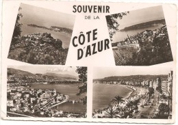 CPSM FRANCE 06 ALPES-MARITIMES DIVERS - EZE - MENTON - MONACO - NICE - Multivues 1955 - Markets, Festivals