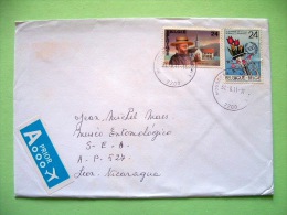 Belgium 2011 Cover To Nicaragua - Church - Youth Flowers - Lettres & Documents