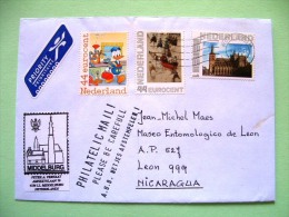 Holland 2012 Cover To Nicaragua - Comics Donald Duck Disney - Church - Painting - Brieven En Documenten