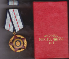 Romania "Military Merit Order 1st Class, RSR" - Roumanie "Ordre Du Mérite Militaire Classe 1, RSR" - With Box - Autres & Non Classés