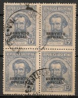 Timbres - Amérique - Argentine - Service - 15 Centavos X 4 - - Service