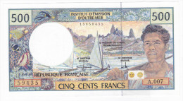 Polynésie Française / Tahiti - 500 FCFP - A.007 / Signatures Pouilleute / Ferman / Audren - Neuf / UNC - Territorios Francés Del Pacífico (1992-...)