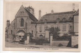 89.143/ ST BRIS - L'église Et Le Monument - Saint Bris Le Vineux