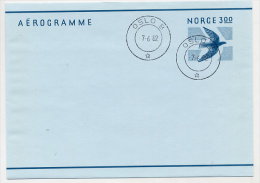 NORWAY 1982 3.00 Kr  Aerogramme, Cancelled.  Michel LF29 - Postal Stationery