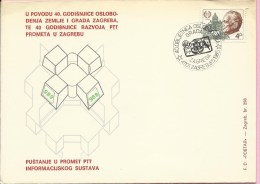 40th Anniversary Liberation Of The City Zagreb, Zagreb, 8.5.1985., Yugoslavia, Cover - Covers & Documents