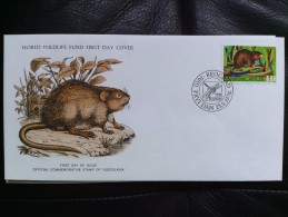 1976 WWF 015 Yugoslavia - Muskrat (Mammal) (3 Of 3) - FDC