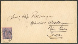 N°48 - 25 Centimes Bleu Sur Rose Obl. Sc HEYTS-SUR-MER Sur Enveloppe Du 29 Septembre 1890 Vers Walkringen (canton De Ber - 1884-1891 Leopold II
