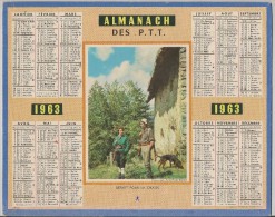 Almanach Des PTT . Calendrier Poste 1963. Chasse - Groot Formaat: 1961-70