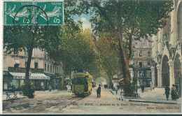 Avenue  De  La Gare  Avec  Son  Tramway    -  Ntre - Dame     à  NICE       (  06  ) - Transport (rail) - Station