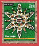 ITALIA REPUBBLICA USATO - 2013 - Arte Orafa - Fibbia A Forma Di Stella - € 0,70 - S. 3396 - 2011-20: Oblitérés