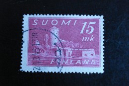 Finlande - Année 1945 - Forteresse D'Olavinlinna 15m Lie-de-vin - Y.T. 304 - Oblit. Used. Gestempeld. - Usati
