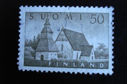 Finlande - Années 1957 - Eglise De Lammi 50m Olive - Y.T. 454 - Oblit. Used. Gestempeld. - Usati