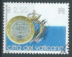 2004 VATICANO USATO MONETA EURO SAN MARINO 2,00 EURO - VV2-2 - Oblitérés