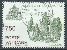 1991 VATICANO USATO ENCICLICA 750 LIRE - VV2 - Usados