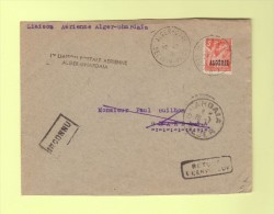 1ere Liaison Postale Aerienne Alger Ghardaia - 1946 - Covers & Documents