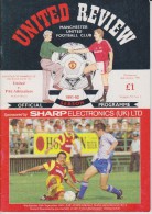 Official Football Programme MANCHESTER UNITED - ATHINAIKOS Greece European Cup Winners Cup 1991 1st Round - Bekleidung, Souvenirs Und Sonstige