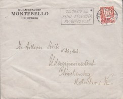 Denmark KURANSTALTEN "MONTEBELLO" Slogan HELSINGØR 1948 Cover Brief To Foreign Ministry COPENHAGEN - Covers & Documents