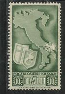 CORPO POLACCO POLISH BODY 1946 SOCCORSO DI GUERRA LIRE 10 MNH - 1946-47 Período Del Corpo Polacco