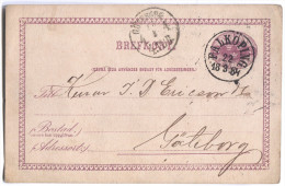 Sweden,FALKOPING, 1884. Postal Stationery - Briefe U. Dokumente