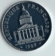 ** 100 FRANCS 1989 PANTHEON ARGENT FDC ** - 100 Francs