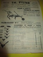 Prospectus Recto-Verso/ Instruments Agricoles/ TH. PILTER/Paris/  Vers 1950  VP669 - Agriculture