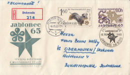 2916- JABLONEC JEWELLERY EXHIBITION, REGISTERED SPECIAL COVER, 1965, CZECHOSLOVAKIA - Brieven En Documenten