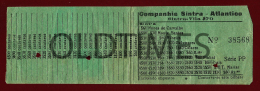 PORTUGAL - BILHETE DA COMPANHIA SINTRA-ATLANTICO - ESTAÇAO E VILA - OLD TRAM TICKET - Europa