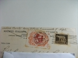 STORIA POSTALE FRANCOBOLLO COMMEMORATIVO REGNO Società Italiana Ferramenta De Luca Napoli - Sonstige & Ohne Zuordnung