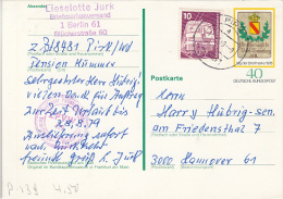 3262- STAMP'S DAY, POSTCARD STATIONERY, TRAIN STAMP, 1979, GERMANY - Postkarten - Gebraucht