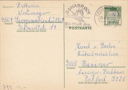 3277- LORSCH TOWN ARCHITECTURE, POSTCARD STATIONERY, 1972, GERMANY - Postcards - Used