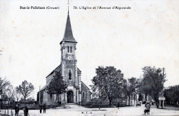 C1147 Cpa 23  Dun Le Palleteau -  L'Eglise Et L'Avenue D'Aigurande - Dun Le Palestel