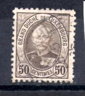 Luxemburg,  MiNr 63 C, Gez 11, Gestempelt, Zahnfehler - 1891 Adolphe Voorzijde