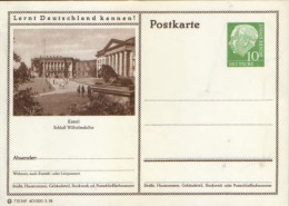 Germany/ Federal Republic- Stationery Postacard Unused - P24 Heuss Type I - Kassel , Schloss Wilhelmshohe - Postcards - Mint