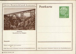 Germany/ Federal Republic- Stationery Postacard Unused - P24 Heuss Type I - Remscheid, Riesen Brücke Bei Müngsten - Postcards - Mint