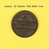 LEBANON   25  PIASTRES  1961  (KM # 16.2) - Libanon