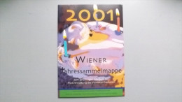 UNO-Wien 331/4, 341/50, Bl. 15 Souvenir-Folder 2001 Oo/used, Jahreszusammenstellung 2001 - Used Stamps