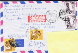 ET+ Ägypten 1985 Mi 974 977 Ramses Und Sklave Auf Brief - Briefe U. Dokumente