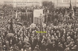 CPA INHULDIGING VAN HET GEDENKTEEKEN DER GESNEUVELDE SOLDATEN MOERBEKE WAES - Moerbeke-Waas