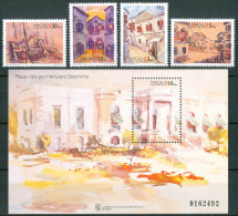 1996 Macao Herculano Estorninho Quadri Paintings Peintures Set + Block MNH** -B175 - Neufs