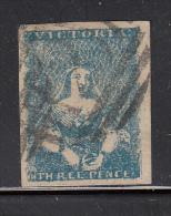 Victoria Used Scott #4 3p Victoria, Type II - Used Stamps