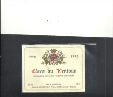 --COTES-DU-VENTOUX-1990-APPELLATION COTES DU VENTOUX CONTROLEE--12°-- - Côtes Du Ventoux