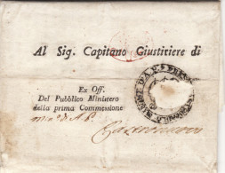 PALERMO  /  CASTRONUOVO  13.4.1819  - Piego Al Capitano Giustiziere - Sicile