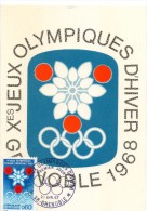 CP  PREMIER JOUR GRENOBLE JO 1968 RARE - Olympische Spiele