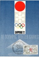 CP  PREMIER JOUR JEUX OLYMPIQUES SAPPORO 1972 RARE - Olympische Spiele