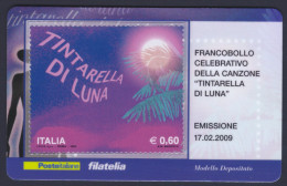 2009 ITALIA REPUBBLICA "TINTARELLA DI LUNA" TESSERA FILATELICA - Philatelistische Karten